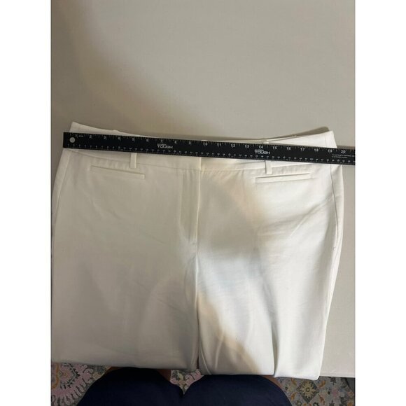 Ann Taylor Loft White Capri Marisa Sz 14 Like New Condition - Picture 6 of 7